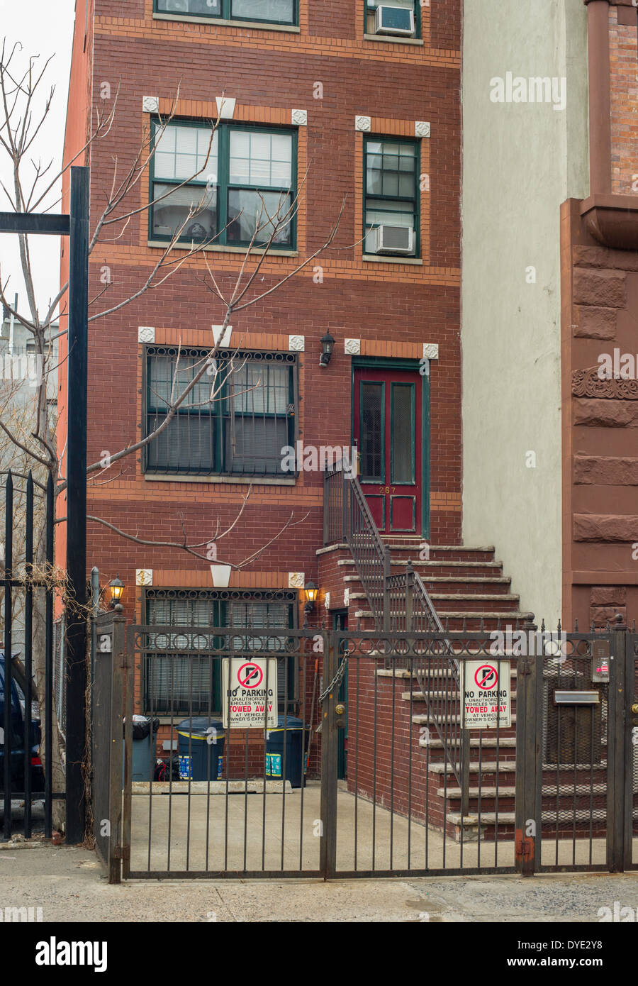 Ehemalige "Niggerati" Künstler Rooming Herrenhaus West 136. Street in Harlem, New York City. Ehemaliges Haus von Zora Neale Hurston. Stockfoto