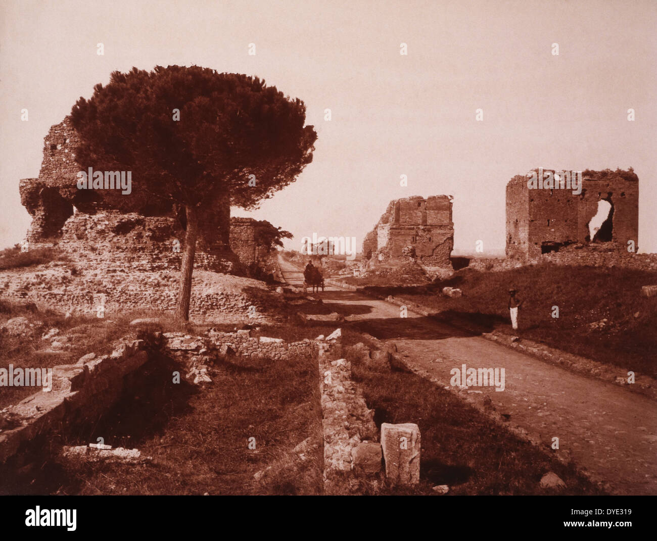 Appian Weise, Rom, Italien um 1880 Stockfoto