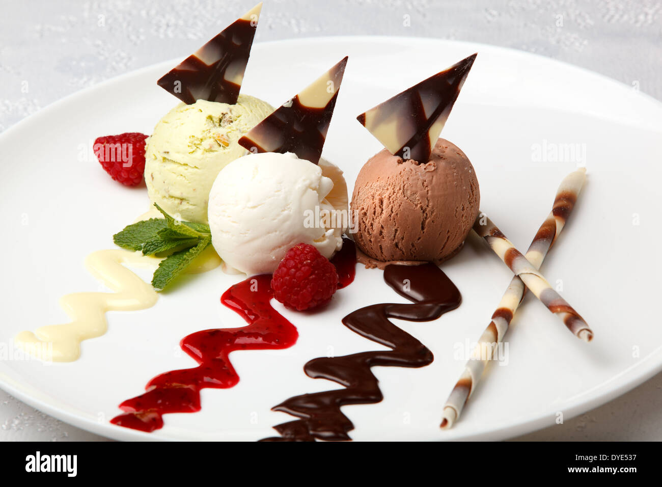 Gourmet-aromatisierte Eis Stockfoto