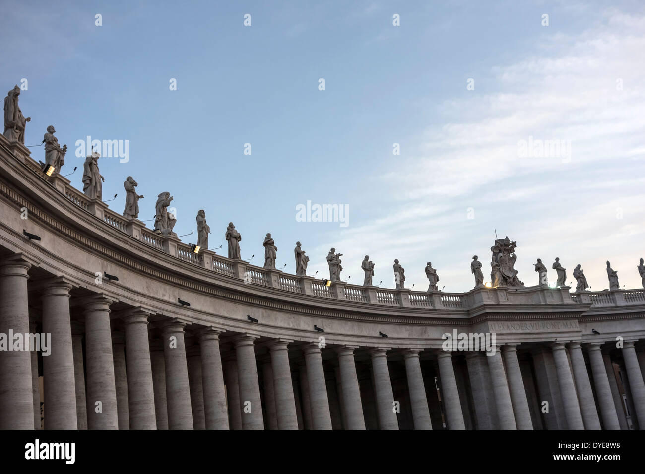 Auf dem Petersplatz im Vatikan, Italien Stockfoto