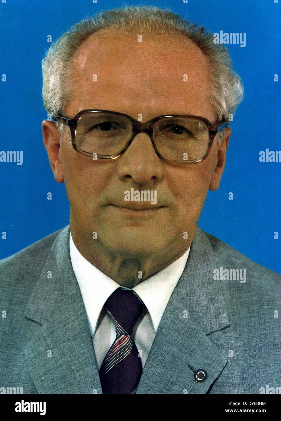 Erich Honecker 1912-1994, Deutscher kommunistischer Politiker, der Osten Deutschlands führte als Generalsekretär der Sed von 1971 bis 1989 als Leiter der staatlichen Dienst Stockfoto