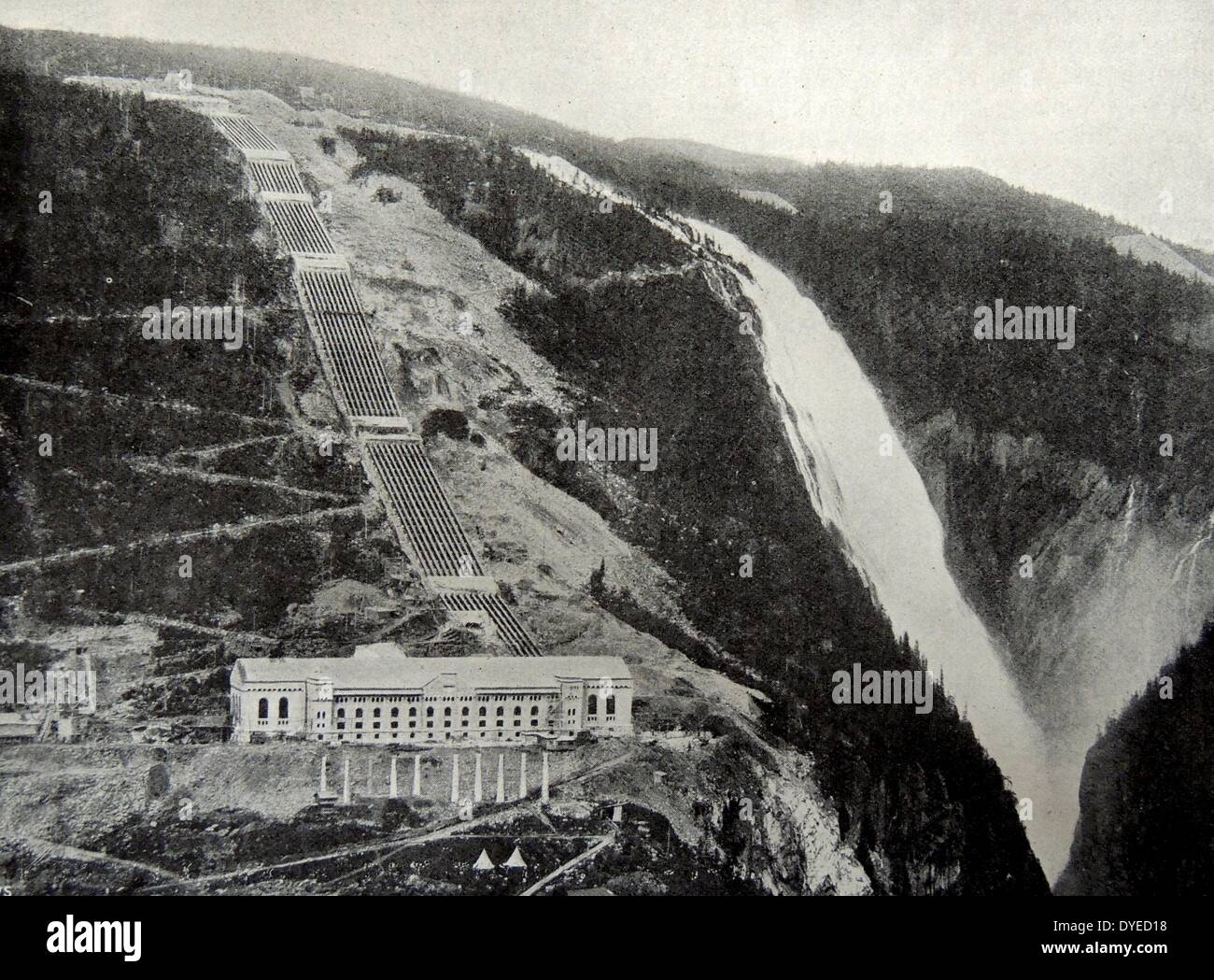 Foto des Wasserkraftwerk in Rjukan in Tinn, Norwegen. In 1907. Vom 1911. Stockfoto