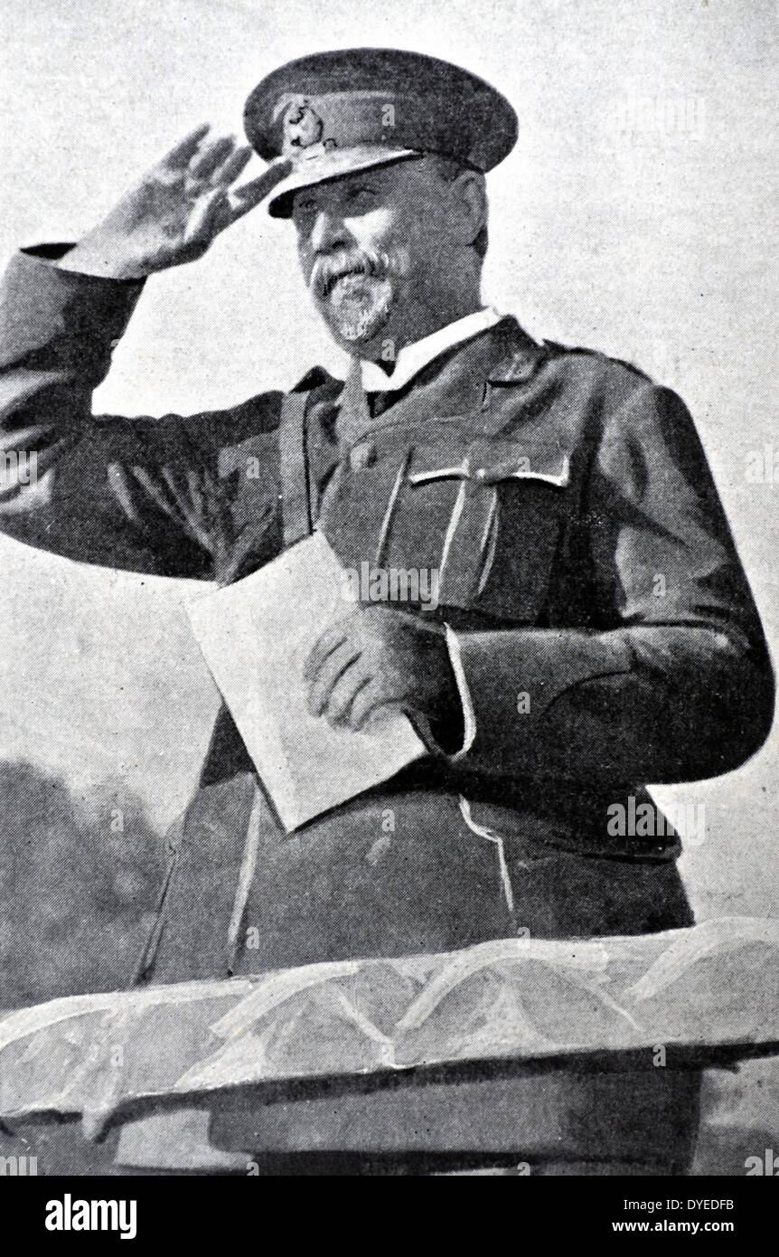 Louis Botha (27. September 1862. - 27. August 1919) war ein Afrikaner und ersten Ministerpräsidenten der Union von Südafrika - die Vorläufer der modernen Südafrikanischen Staat. Der Burenkrieg Held während des Zweiten Burenkrieg, er würde schließlich zu kämpfen haben Südafrika eine britische Herrschaft geworden. Stockfoto