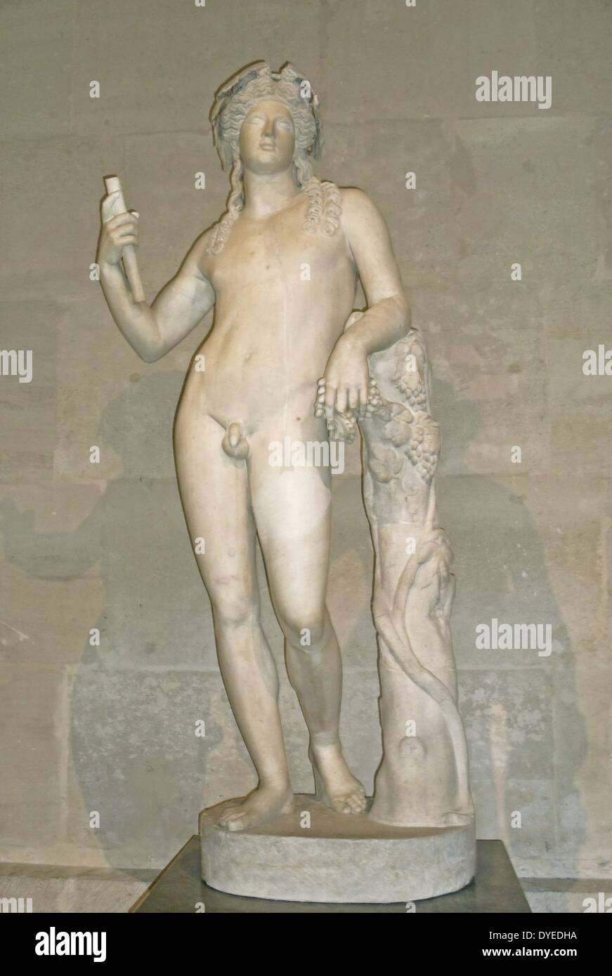 Marmorstatue des Dionysos 2. Jh. v. Chr. Arme und Beine im 18. Jahrhundert restauriert. Stockfoto