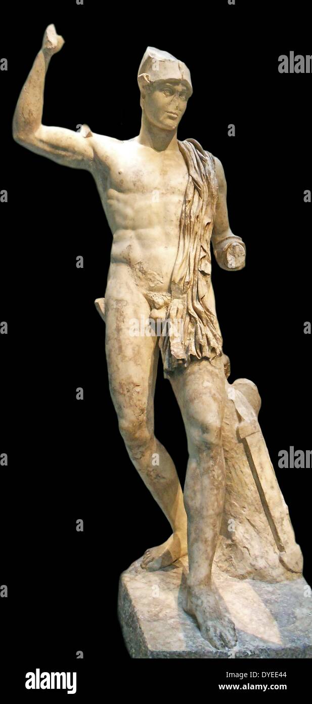 Marmorstatue des verletzten Soldaten 139 N.CHR. Kopie der Griechischen Bronzestatue 456 v. Chr. Stockfoto