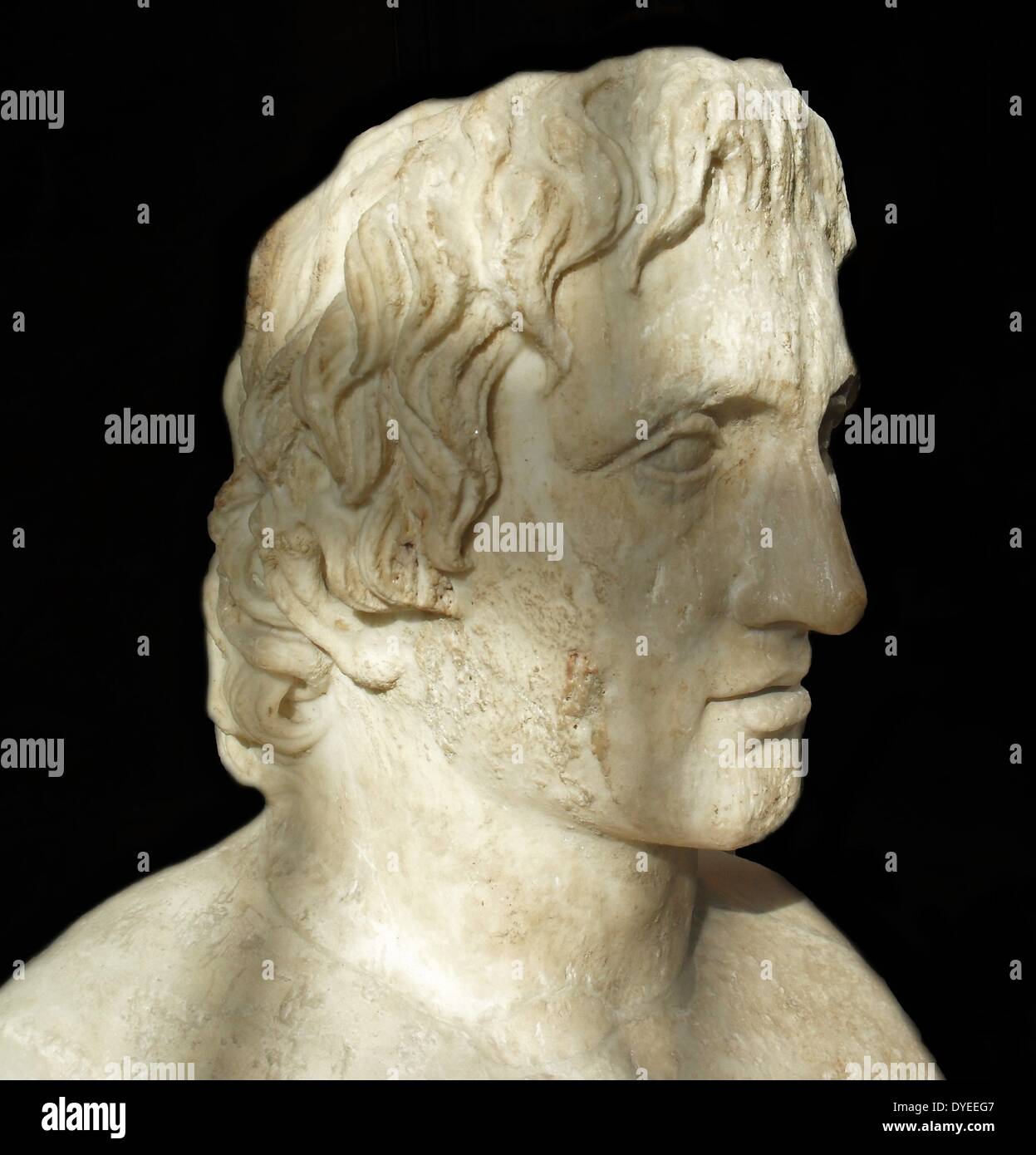 Porträt von Alexander dem großen Hermes Azara 1. Jahrhundert n. Chr. Stockfoto