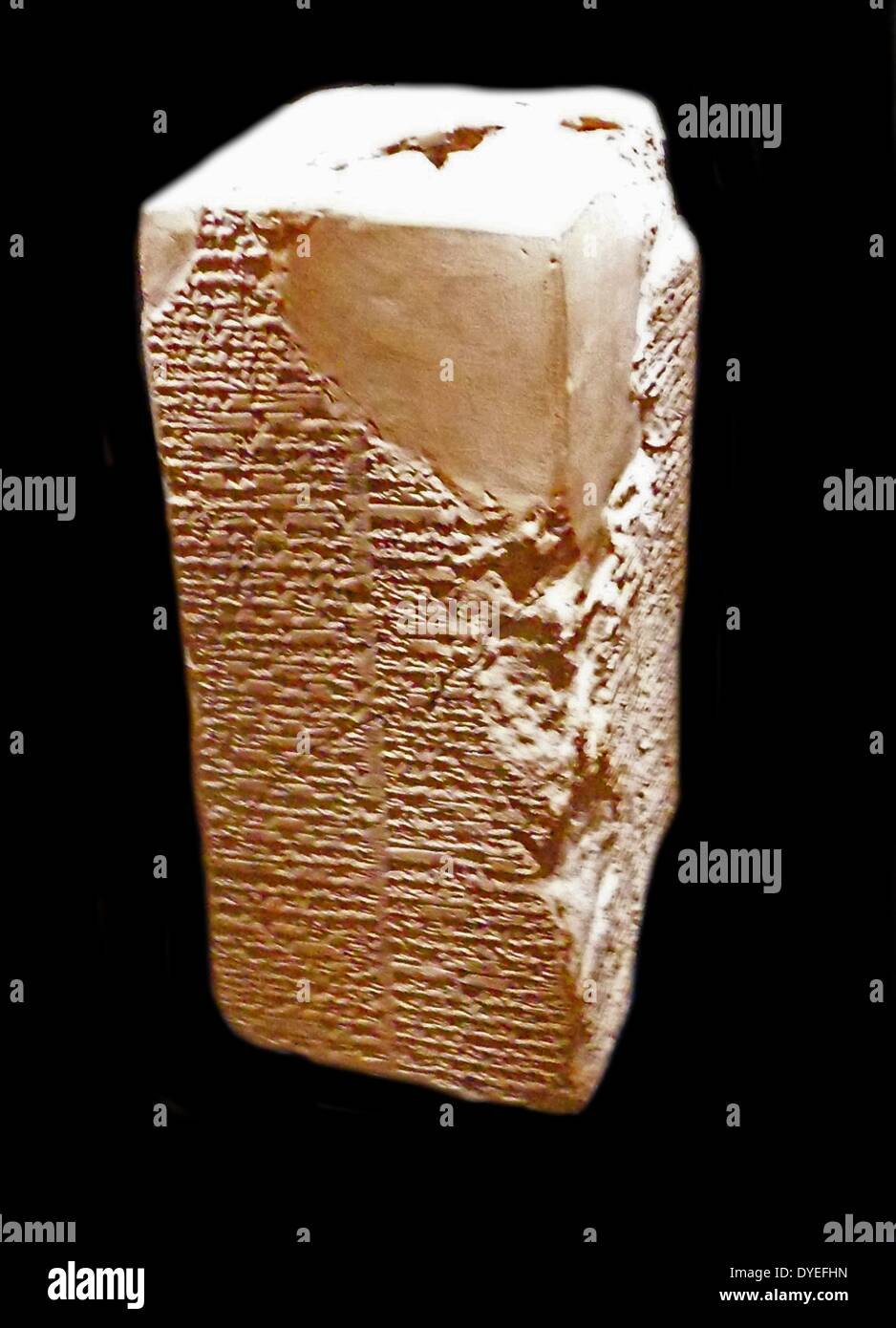 Sumerische König Liste' die Göttliche Gilgamesch 126 Jahre 2100 v. Chr. sumerischer König Liste regierte ist ein altes Manuskript ursprünglich in der sumerischen Sprache aufgenommen, Liste der Könige von Sumer. Stockfoto