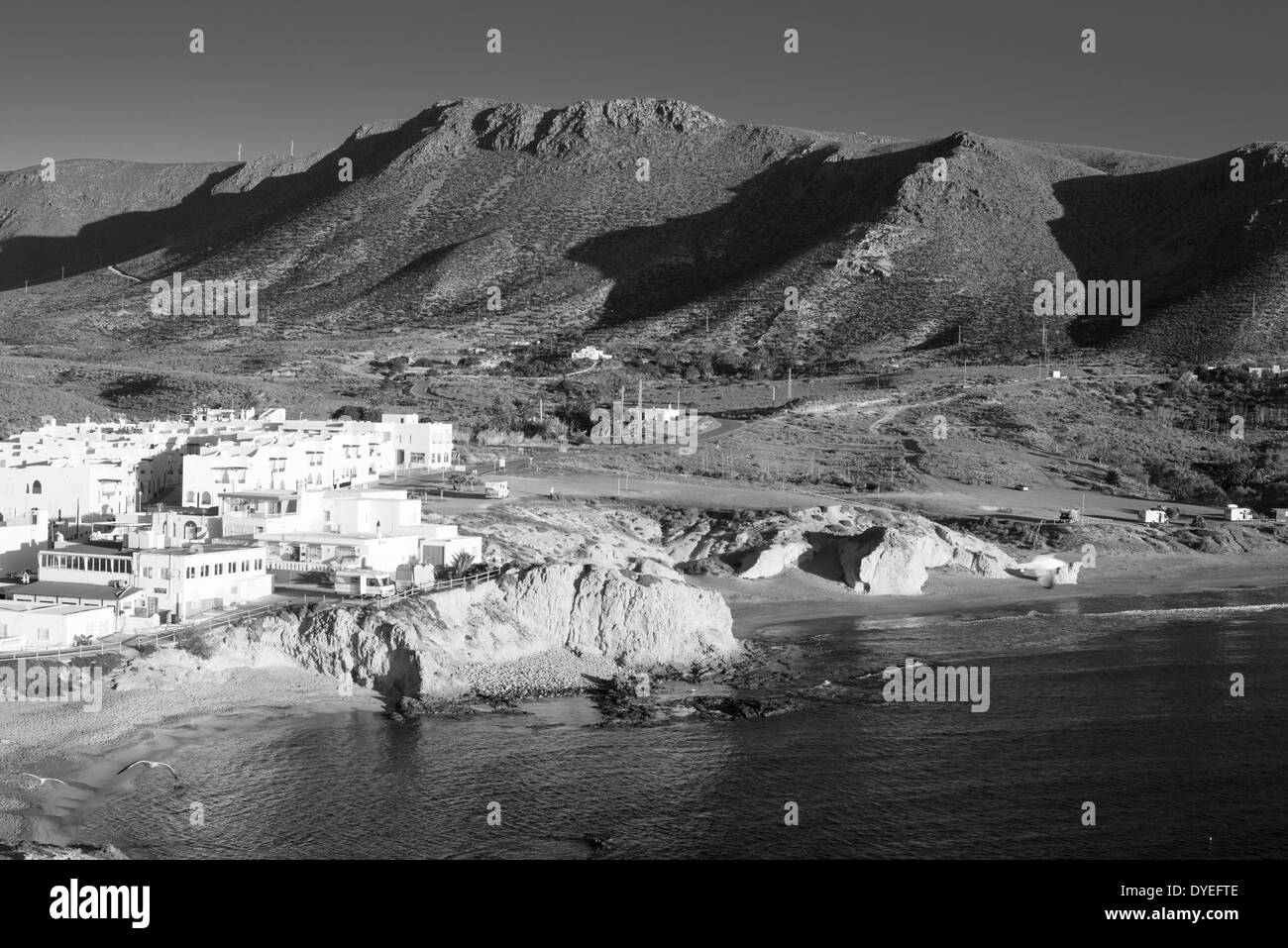 Fischerdorf im Herzen von Cabo de Gata, Andalusien Stockfoto