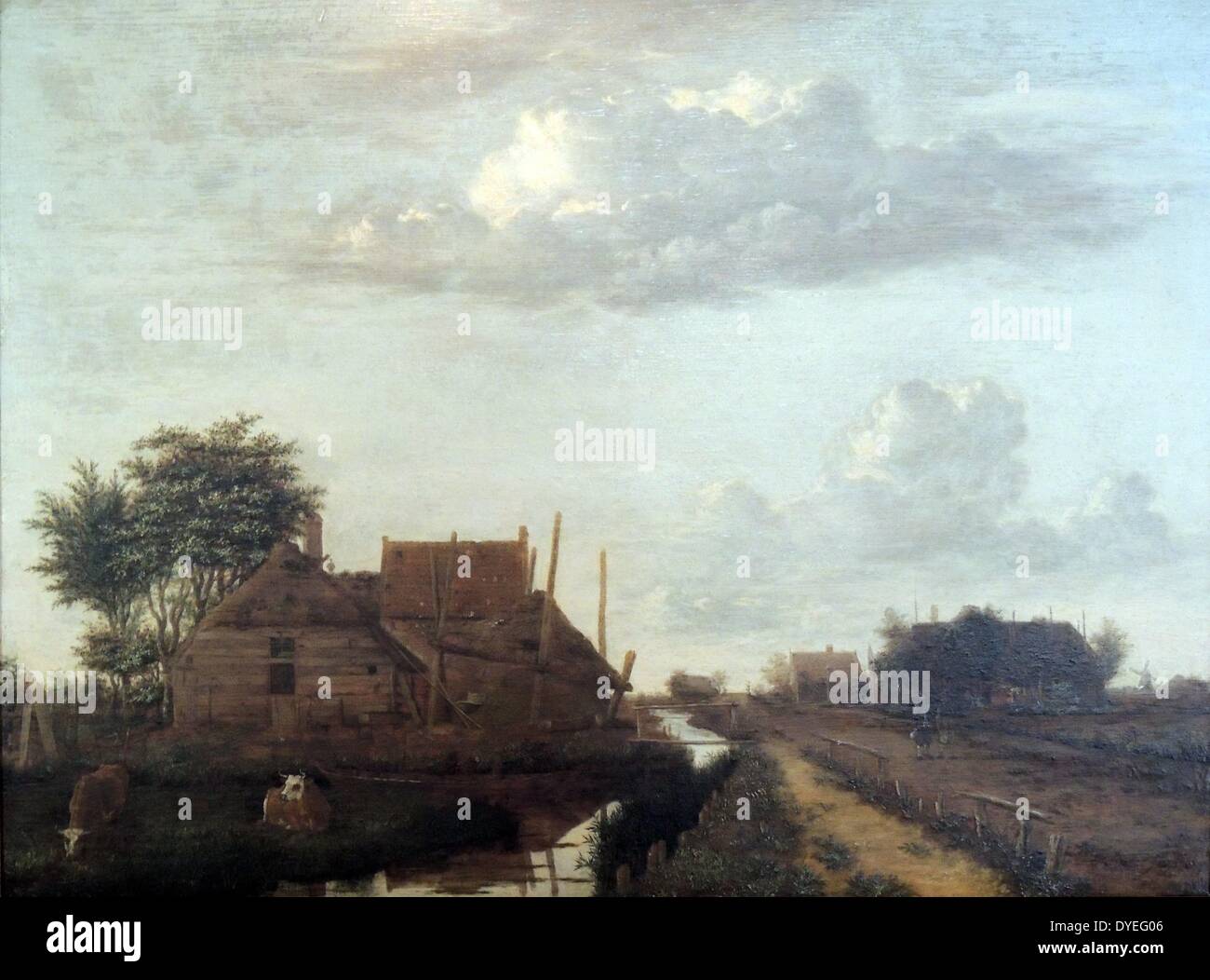 Eine Landschaft mit Hütten von Emanuel Muranty 1646 n. Chr. Stockfoto
