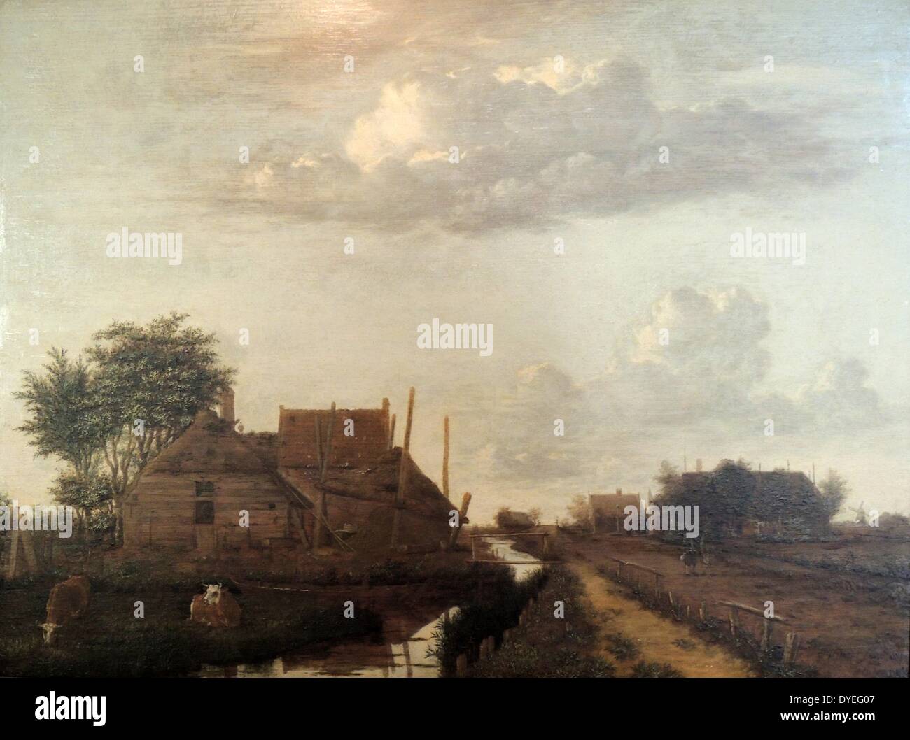 Eine Landschaft mit Hütten von Emanuel Muranty 1646 n. Chr. Stockfoto