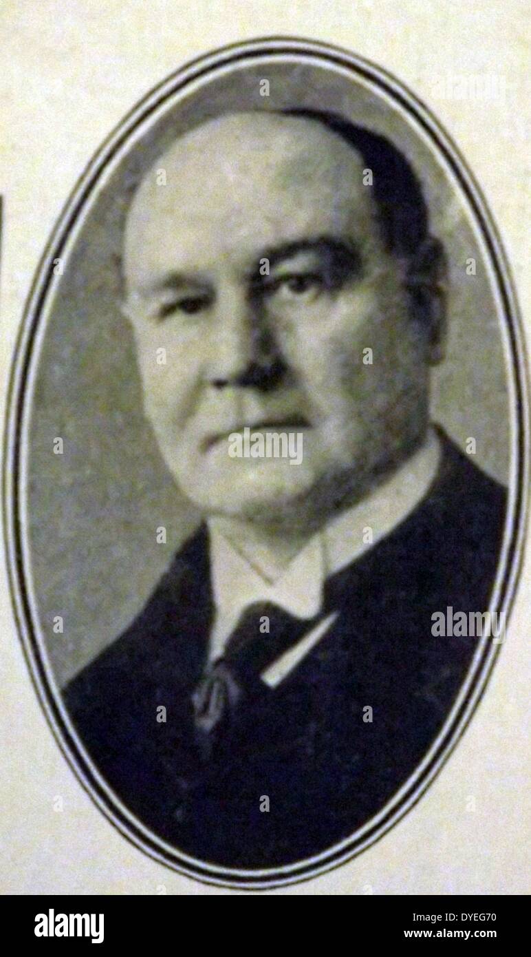 Wilhelm Heinrich Solf (5. Oktober 1862 bis 6. Februar 1936) war ein deutscher Gelehrter, Diplomat, Jurist und Staatsmann. Mit der Niederlage Deutschlands unmittelbar bevorsteht und die Wahrscheinlichkeit der Revolution er wachsende wurde ernannt, was ausfiel, der letzte der Kaiserlichen Außenminister im Oktober 1918. In dieser Eigenschaft übernahm er die Verhandlungen über den Waffenstillstand, die am 11. November 1918. Stockfoto