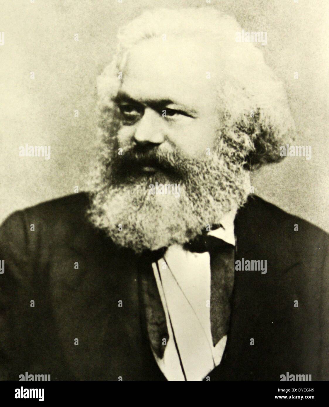 Karl Heinrich Marx, (1818-1883) war ein deutscher Philosoph, Ökonom, Soziologe, Historiker, Journalist und revolutionär-sozialistischen. Stockfoto