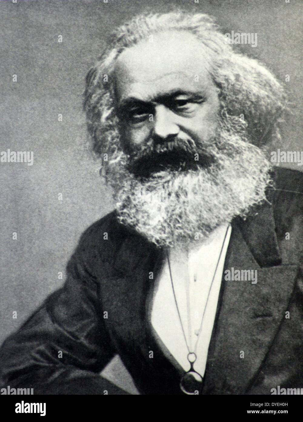 Karl Heinrich Marx, (1818-1883) war ein deutscher Philosoph, Ökonom, Soziologe, Historiker, Journalist und revolutionär-sozialistischen. Stockfoto