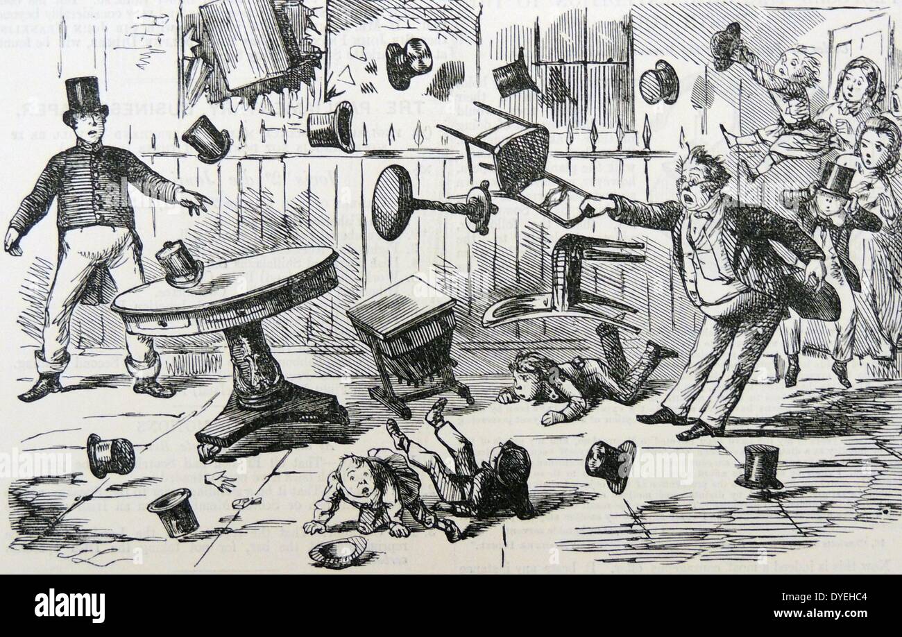 John Leech Cartoon von ''Punch'', London, 1853, des Spaßes an der ...