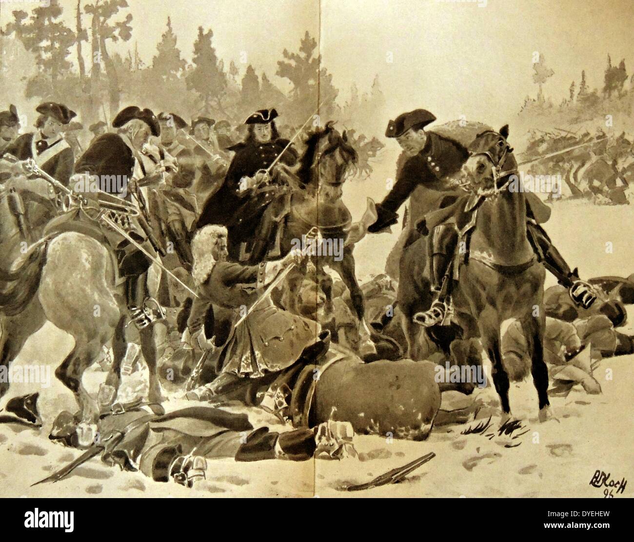 Norwegen, Weltkrieg 1 - Die Schlacht am Hafrsfjord von Hjalmar Johansen - wurde traditionell als die Schlacht in der westlichen Norwegen, zum ersten Mal unter einem monarchen Unified angesehen wurde. Stockfoto