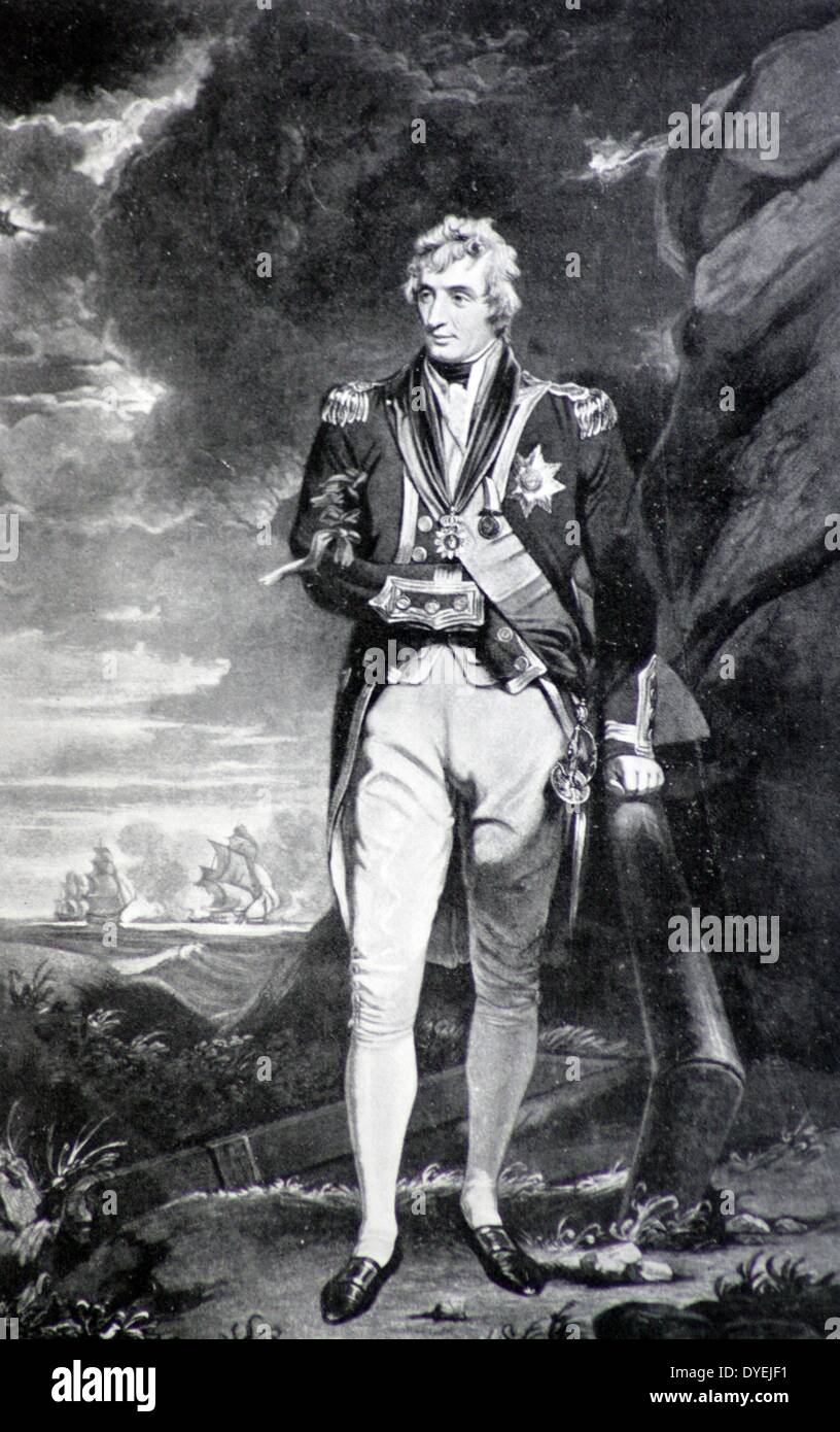 Vizeadmiral Sir Samuel Hood, 1st Baronet KB RN (1762 - 24. Dezember 1814) war ein Offizier der Royal Navy und der Cousin einmal entfernt der berühmten Admiral Samuel Hood, 1st Viscount Haube und sein jüngerer Bruder Alexander Haube, die gesponsert Arthur (in einem Hurrikan verloren) Sir Samuel Hood und sein jüngerer Bruder Alexander in der Royal Navy. Stockfoto