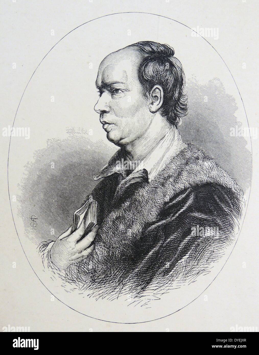 Oliver Goldsmith (1728 – 1774) folgten Dichter, Schriftsteller und Dramatiker. Stockfoto