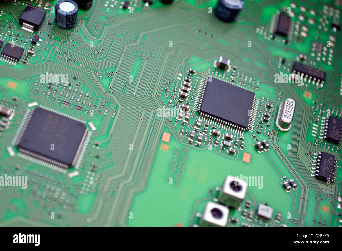 Detail der integrierten Platine mit chip Stockfoto