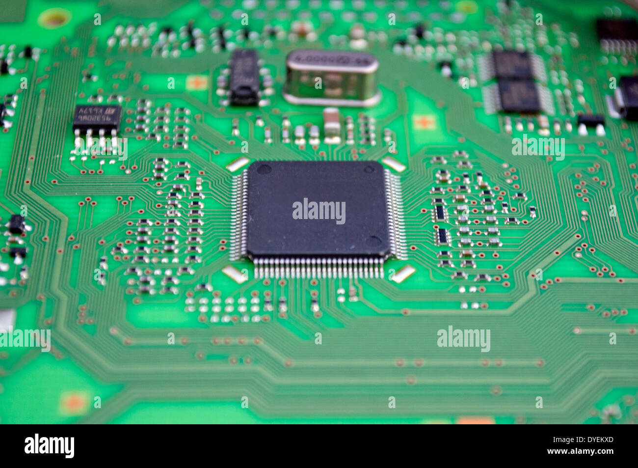 Detail der integrierten Platine mit chip Stockfoto