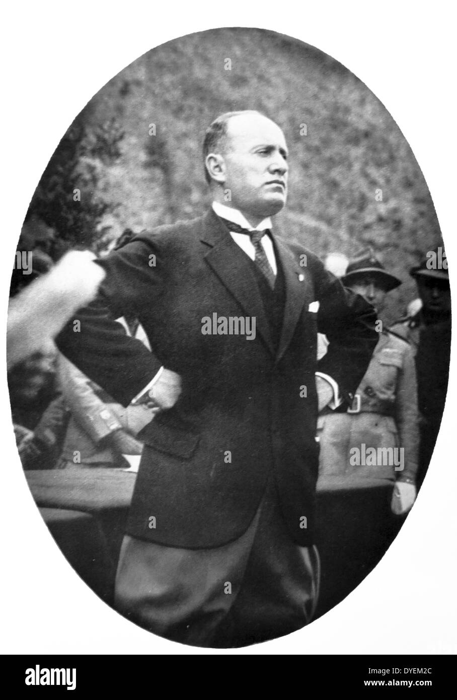 Benito Amilcare Andrea Mussolini war ein italienischer Politiker, Journalist und Leiter der nationalen faschistischen Partei, Herrscher des Landes als Ministerpräsident von 1922 bis zu seiner Absetzung 1943. Wikipedia Stockfoto