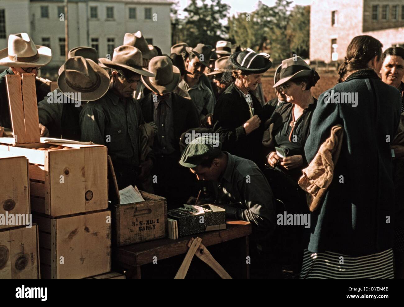 St. Johns, Arizona. Rationierung in Amerika während des zweiten Weltkriegs. 1944 Stockfoto