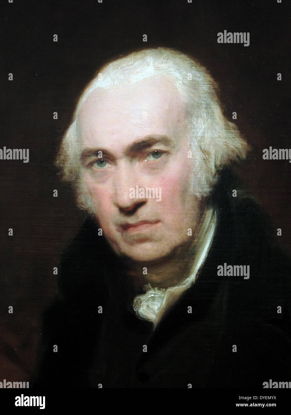 Portrait von James Watt, 1812 von Sir Thomas Lawrence (1769-1830). Öl auf Leinwand. James Watt (in Greenock, Schottland Renfrewshire, 1736 geboren, starb 1819 in Handsworth, Birmingham, England Alter 83.) schottischer Erfinder und Maschinenbauingenieur, deren Verbesserung der Dampfmaschine Grundlegendes zu den Änderungen, die durch die industrielle Revolution in Großbritannien und dem Rest der Welt gebracht wurden. Birmingham Museum. Stockfoto