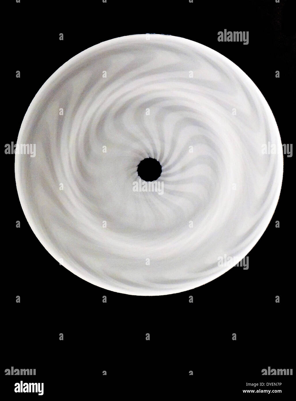Schwarz-weiß Spirale optische Täuschung. Stockfoto