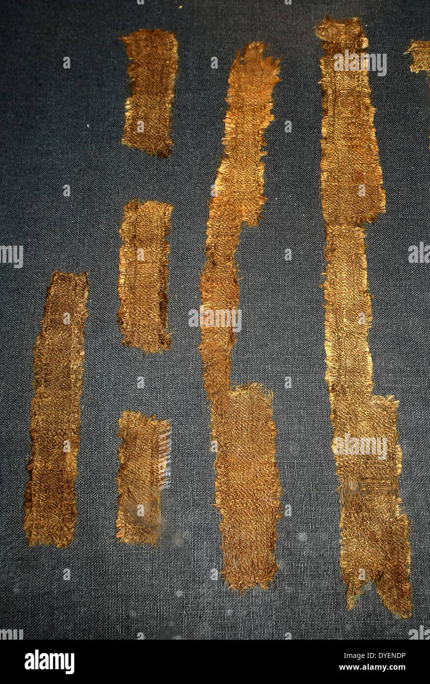 Viking-Textilien finden Sie unter Oseberg, Norwegen im Jahre 1904. Diese stammen aus 800 n. Chr. Stockfoto