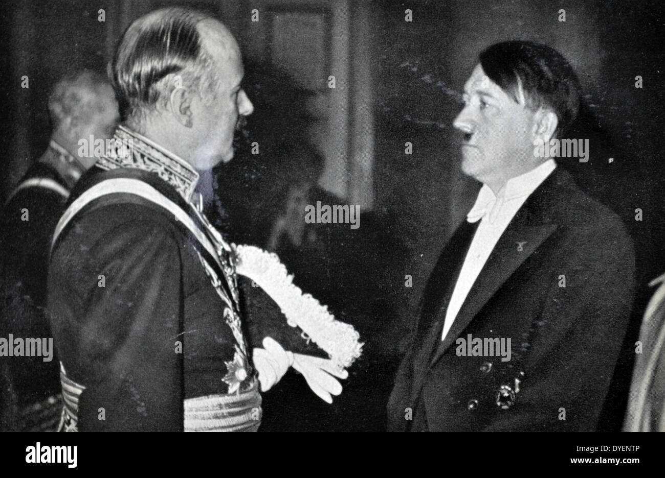 Adolf Hitler 1889-1945. Deutscher Politiker und Führer der NSDAP mit dem französischen Botschafter Poncet Stockfoto