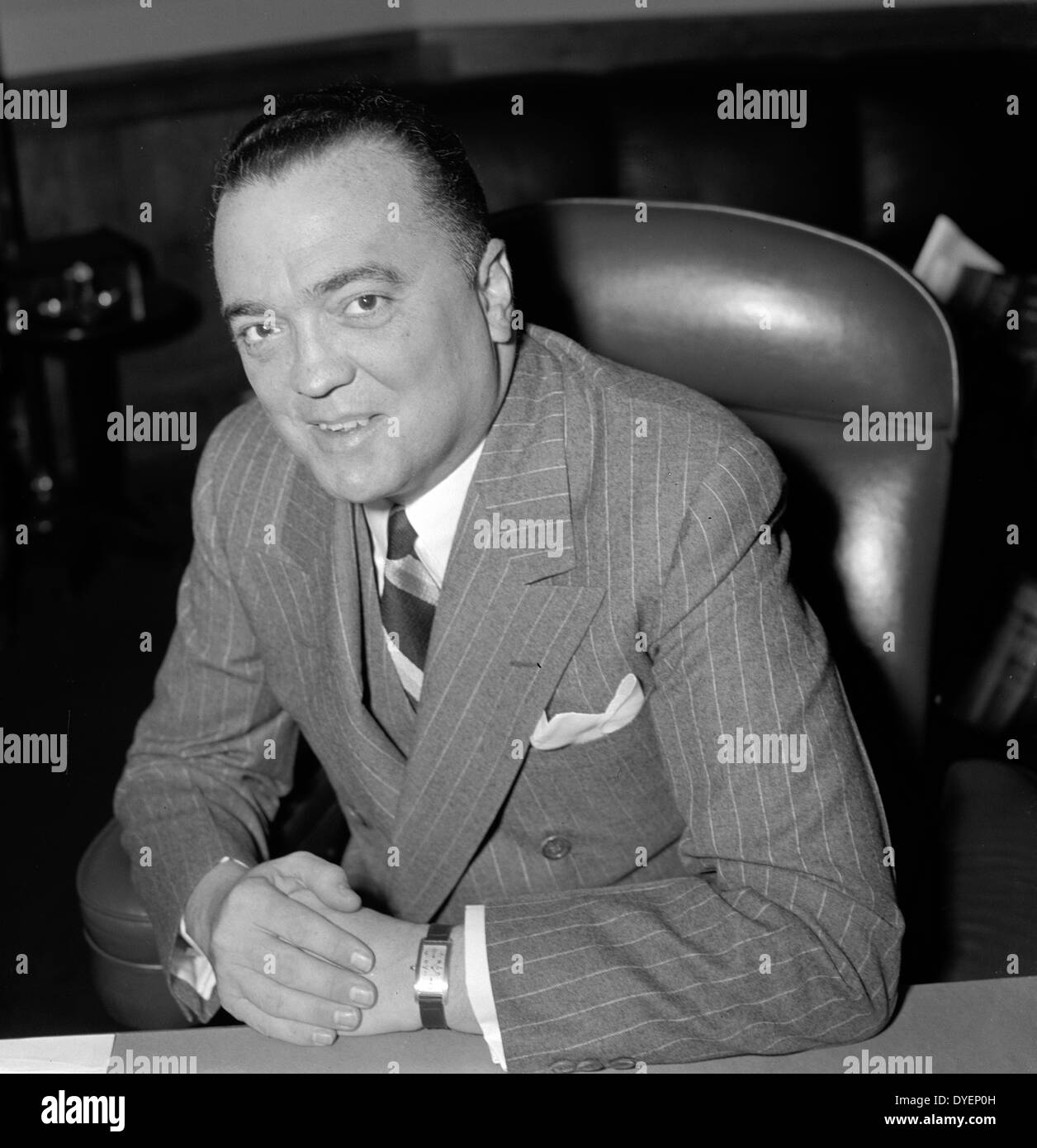 19400101 Foto von J. Edgar. Hoover 1895-1972. Direktor des FBI (Federal Bureau of Investigation), von 1924 bis 1972. Stockfoto
