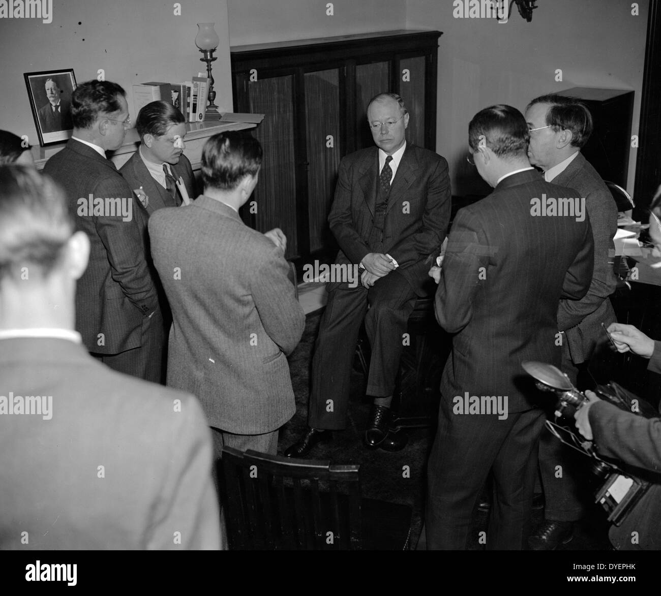 Senator Robert A. Taft kehrt zurück zur Eröffnung des Kongresses. Washington, D.C. Jan. 2. 19400101 Stockfoto