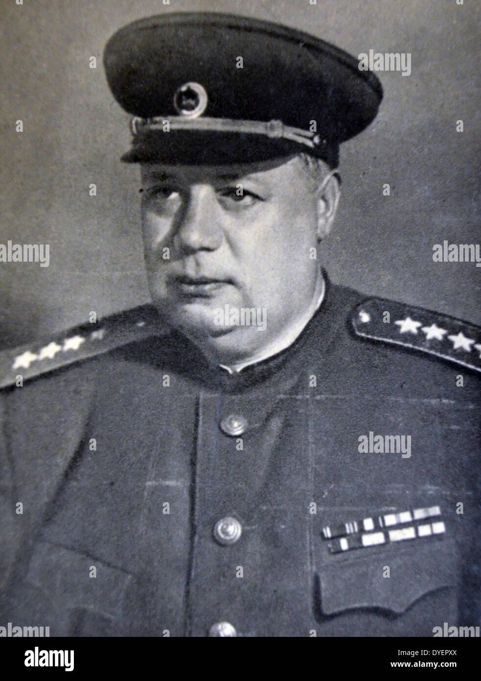 Fjodor Iwanowitsch Tolbukhin, 1894 –1949. Sowjetische militärische Befehlshaber. Stockfoto