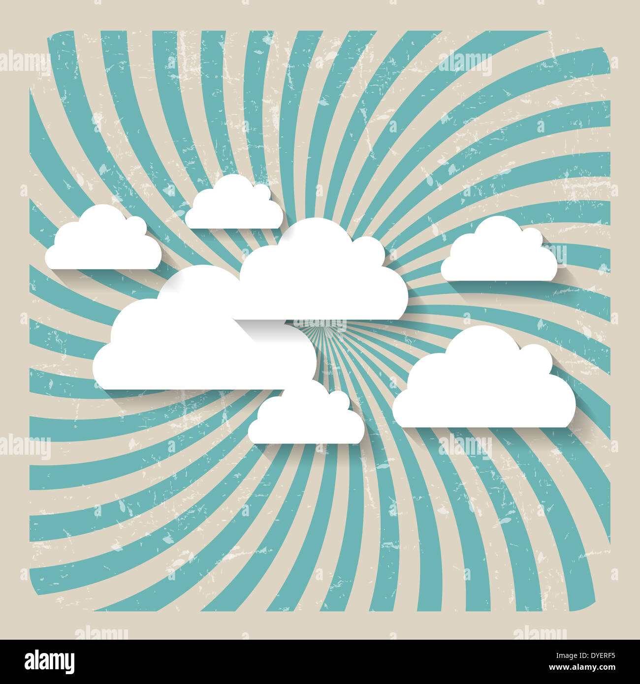 Abstrakte Cloud-Hintergrund-Vektor-Illustration Stockfoto