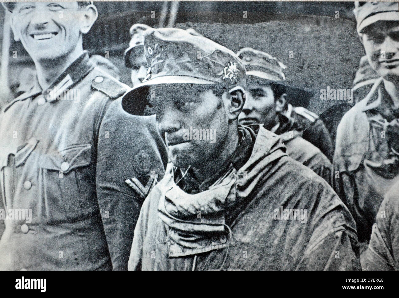 Zweiter Weltkrieg deutsche Kriegsgefangene in Colmar, Frankreich Februar 1943 Stockfoto