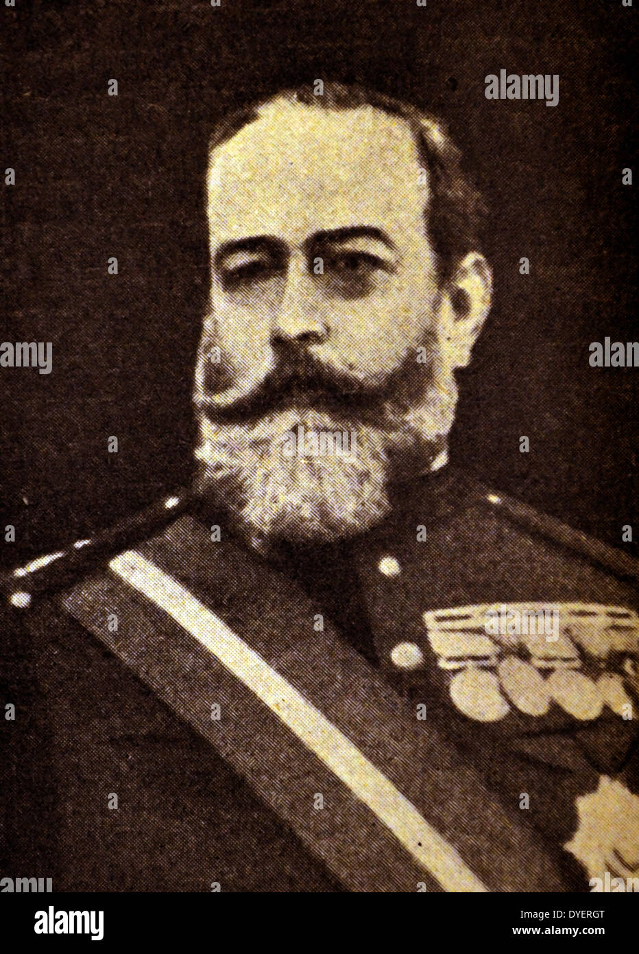 José Marina Vega (1850-1926) Spanischer militärischen und politischen Führer. Als Captain und Commander in der Dritten Wagenliste Krieg (1872-1876), Oberst von 1893 bis 1898 auf den Philippinen und in Kuba neben allgemeinen Camilo Garcia Africanist Polavieja, (1838-1914). Am 22. März 1918 ernannte Minister für Krieg, hielt die Portfolio bis November dieses Jahres. Er wurde in der Folge lebenslange Senator von 1919 bis zu seinem Tod 1926. Stockfoto