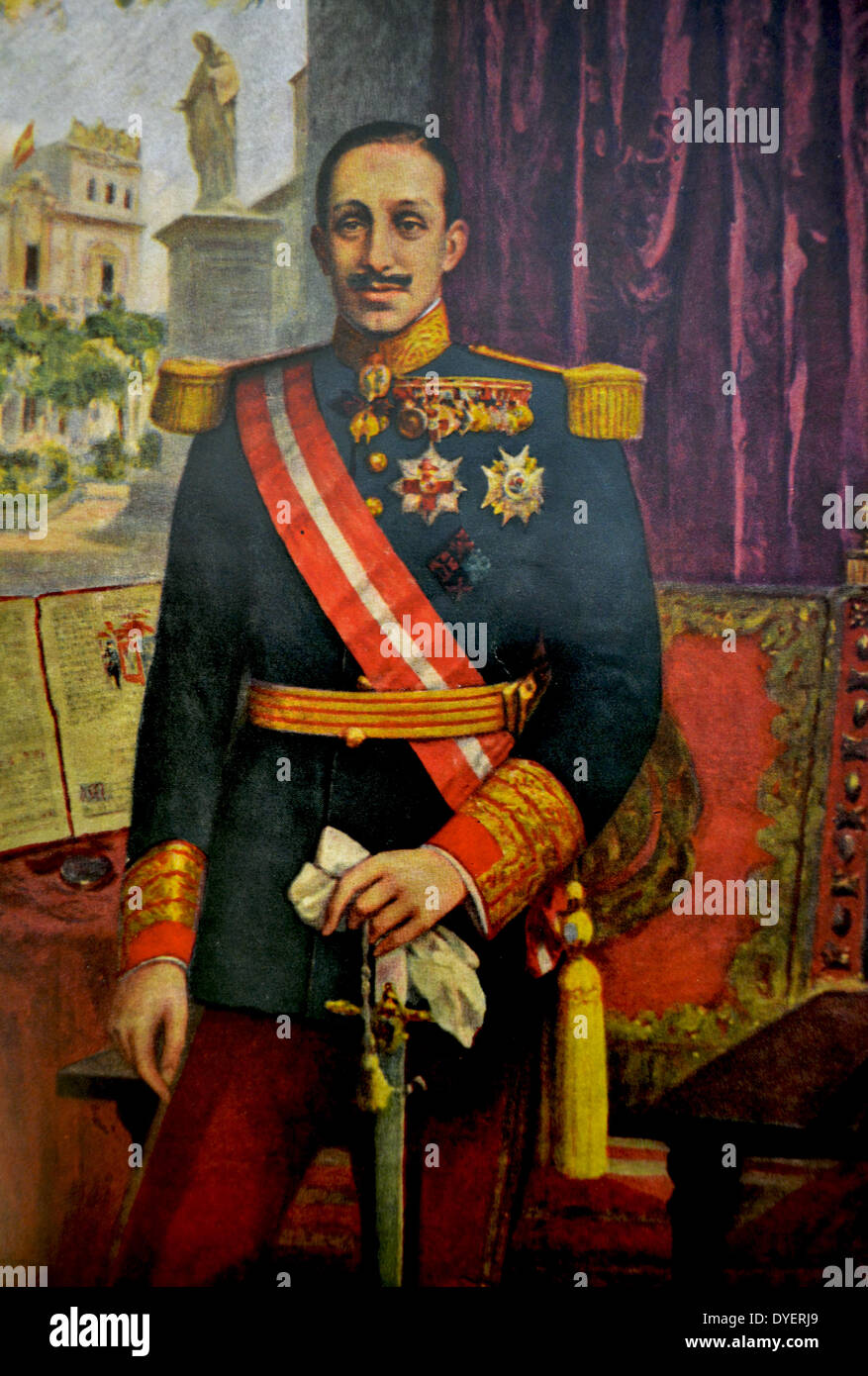 Alfonso XIII 17. Mai 1886 – 28. Februar 1941) war König von Spanien, von 1886 bis 1931. Stockfoto