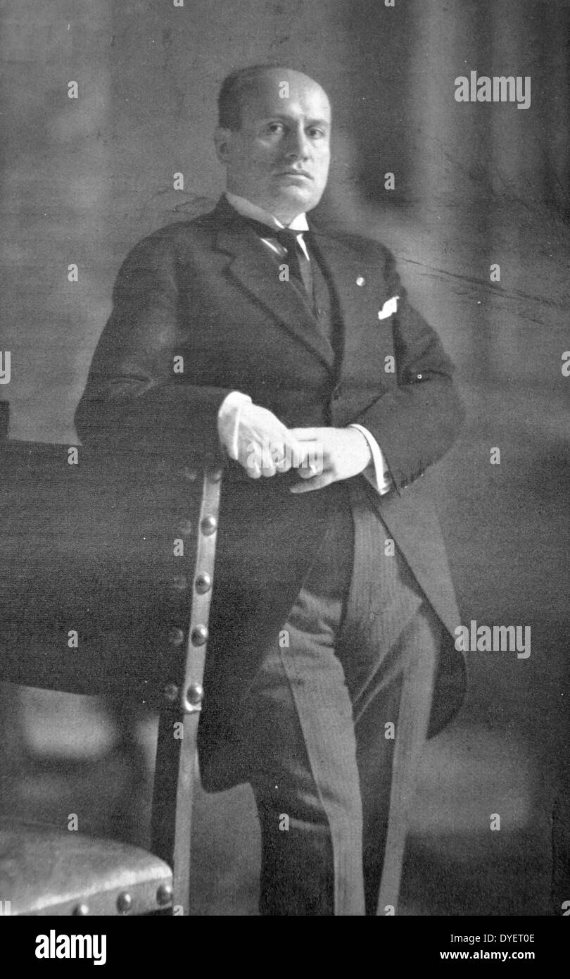 Benito Mussolini, der glühender Verfechter der schwierigen Haushaltskonsolidierung Italienisch Stockfoto