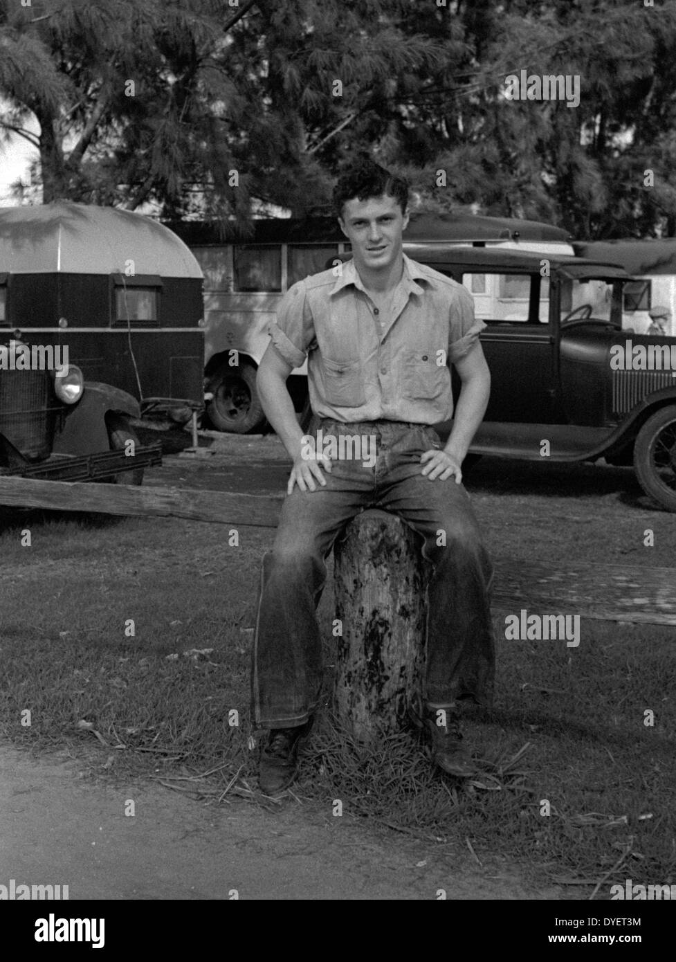 Ein junger Migranten packinghouse Arbeiter, Belle Glade, Florida von Arthur Rothstein, 1915-1985, Fotograf. Veröffentlicht: 19370101 Jän. Stockfoto