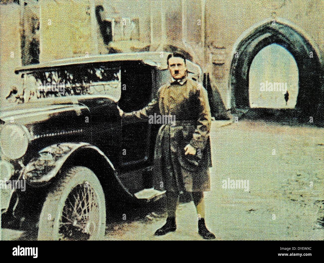 Hitler veröffentlicht aus dem Lansburg Gefängnis nach dem Bier Hall Putsch in München 1923 Stockfoto
