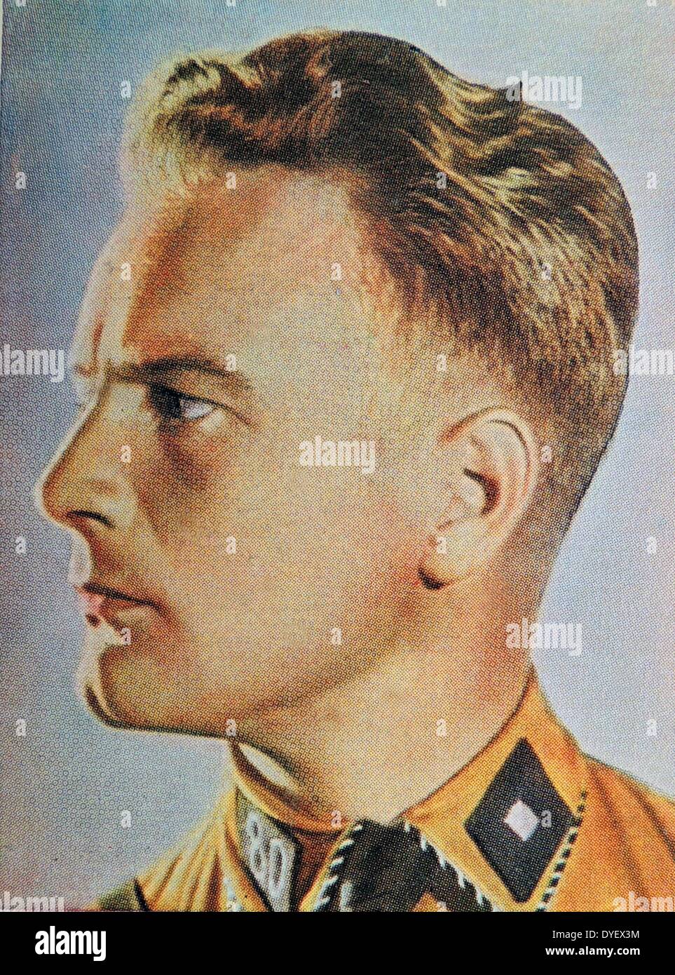 idealisiertes Porträt eines Mitglieds der NSDAP 1930 Stockfoto
