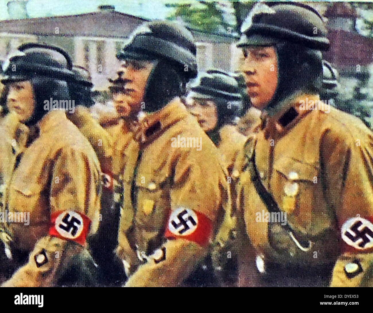 Motorradeinheit bei einer Nazi-Kundgebung ca. 1932 / 33 Stockfoto
