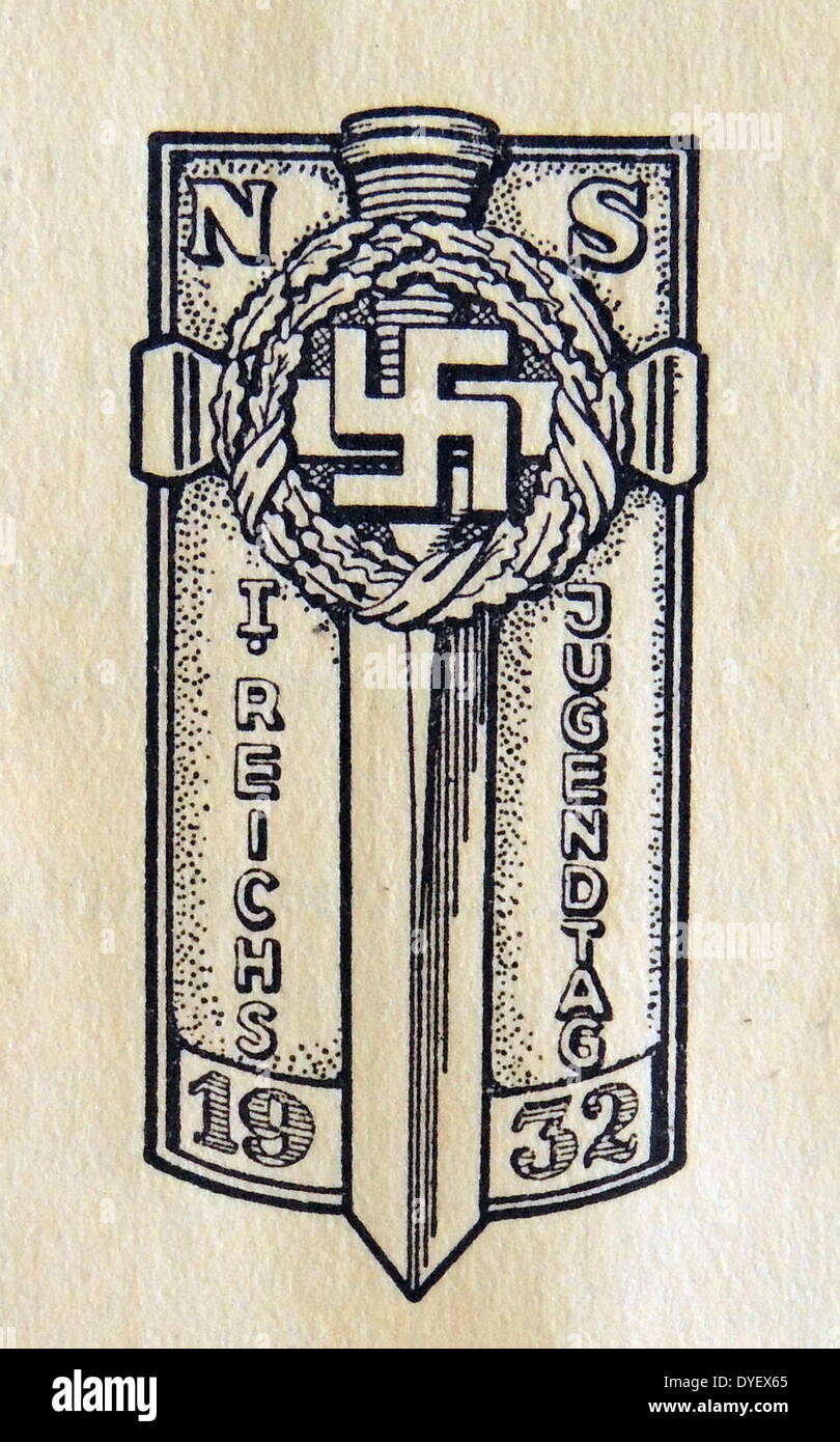 Nazi-Jugendtag Symbol 1932 Stockfoto