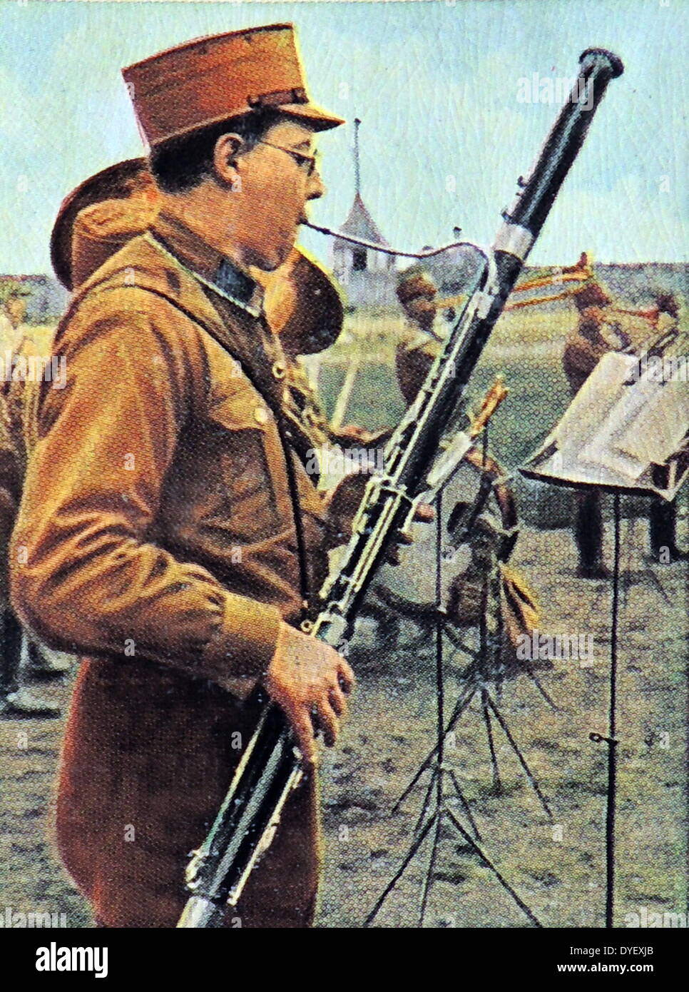 NS-uniformierten Musiker Palying Instrument auf einer Kundgebung. Deutschland ca. 1932 Stockfoto