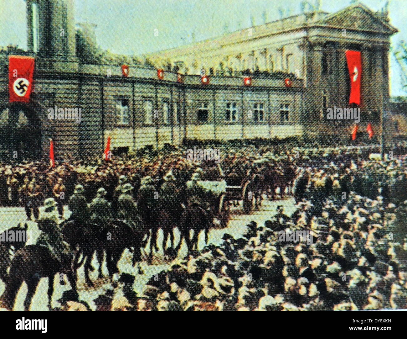 Deutsche Armee Marsch durch die Straßen von Potsdam 1933 Stockfoto