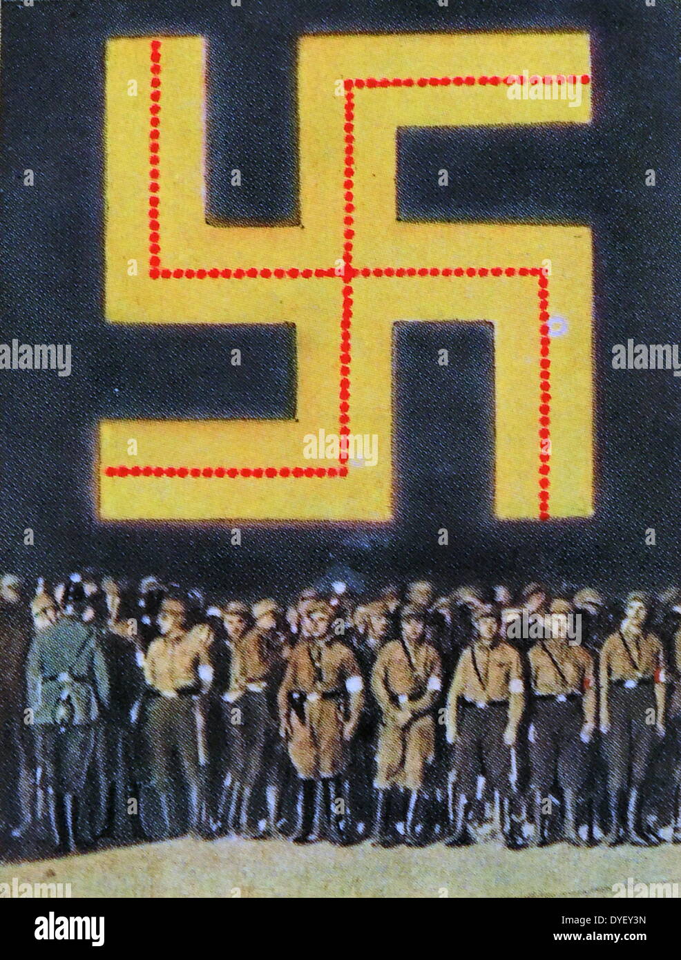 Deutschland, eine Rallye zu Clebrate kommen an die Macht der Nazi-Partei im Januar 1933, Deutschland Stockfoto
