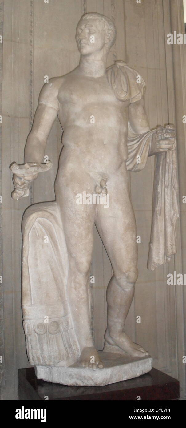 Marmorskulptur des Kaisers Claudius (Kaiser von 41 bis 54 nach Chr.). Bei Gabii zwischen 1793-1795 entdeckt. Ca. 1.-3.Jahrhundert n. Stockfoto