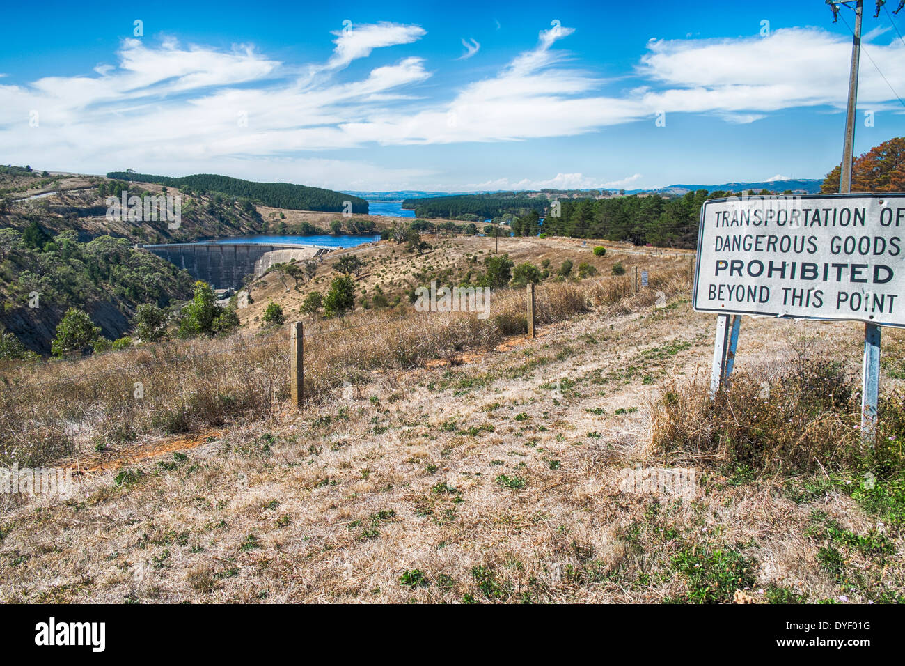 Myponga Reservoir auf der Fleurieu Peninsula Südaustralien. Stockfoto