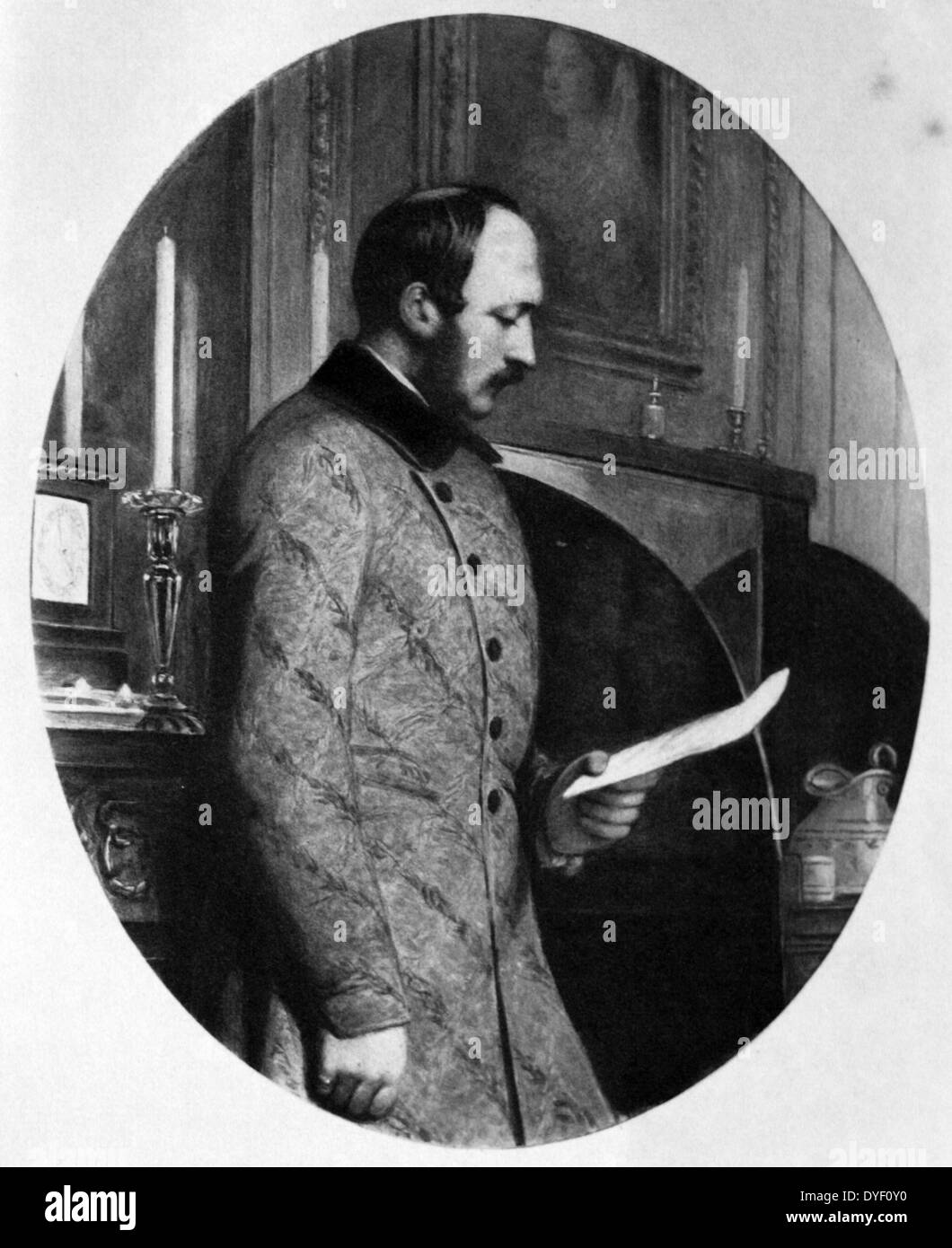 Abbildung: Seine Königliche Hoheit, Prinz Albert, Prinzgemahl, im Jahre 1861 geschehen. Von einem anderen Bild vom Leben am Buckingham Palace fertig gezeichnet. Ehemann von Königin Victoria. Stockfoto