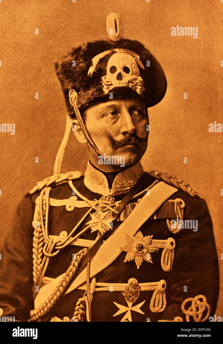 Portrait Foto von Kaiser Wilhelm III., (Friedrich Wilhelm Viktor Albert von Preußen). Zwischen 1859 - 1941 lebte, und war der letzte deutsche Kaiser und König von Preußen. Er regierte im Deutschen Reich und dem Königreich Preußen von Juni 1888 bis November 1918, war der Enkel von der britischen Königin Victoria. Stockfoto