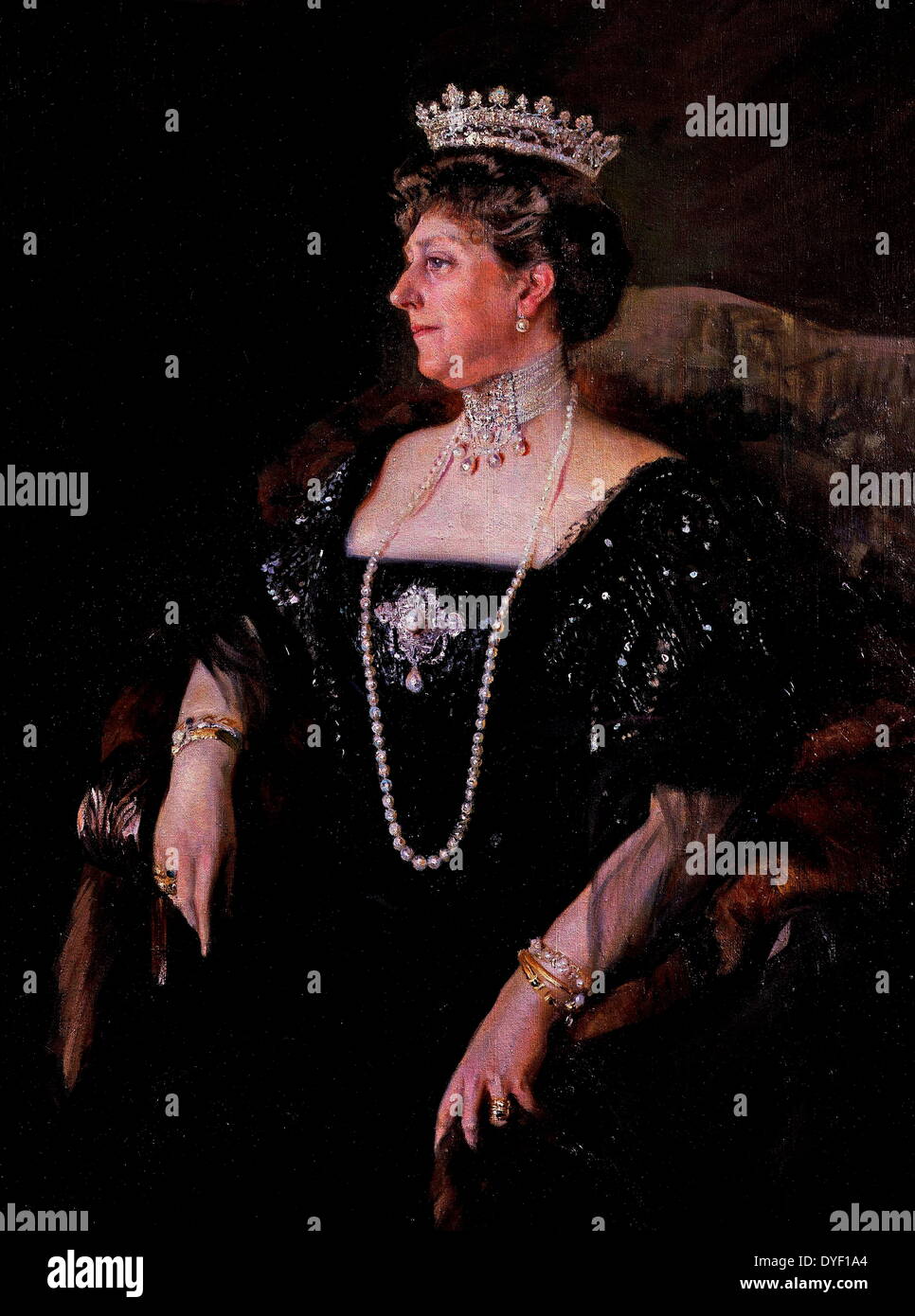 Porträt der Prinzessin Beatrice von Battenberg, von Joaquin Sorolla y Bastida, der bis 1923 lebte. Öl auf Leinwand. Stockfoto